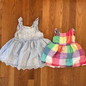 2 Baby Gap Toddler Girl Dresses 12-18 Months